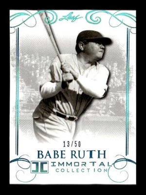 2017 Leaf Babe Ruth Immortal Collection #5 Babe Ruth #/50 - Image 1 of 2