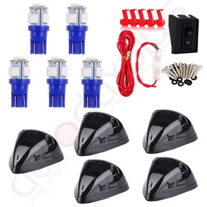 5pcs Smoke Lens Cab MarkerRunning Light T10 5-5050 LED 12V For Dodge Ford Truck - Picture 1 of 12