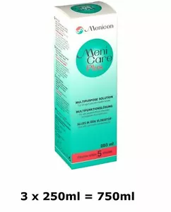 Menicare Plus Menicon Soluzione Multiuso Lenti a Contatto Rigide e RGP 250ml X3 - Foto 1 di 6