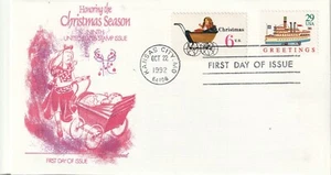 USA First Day Cover 1992, Boat, Ship , Boat Cover, Christmas, Baby, - Picture 1 of 1