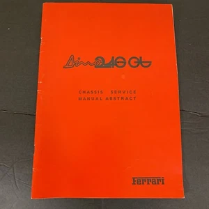 Ferrari Dino 246 GT CHASSIS SERVICE MANUAL ABSTRACT 61/72 electrical wiring diag - Picture 1 of 8