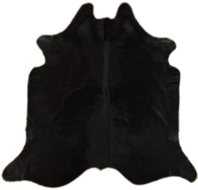 KUHFELL TEPPICH DUNKELBRAUN SCHWARZ NATUR 210 x 190 cm RINDERFELL - Bild 1 von 4