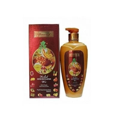 Almond Herbal Super White Lotion With Multi-Fruits Mixtures Extract 500ml. - Image 1 of 3