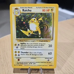 β
π¦πΊ Raichu 14/102 Base Set 1999 WOTC Holo NM Pokemon TCG Card PSA Potential - Picture 1 of 6