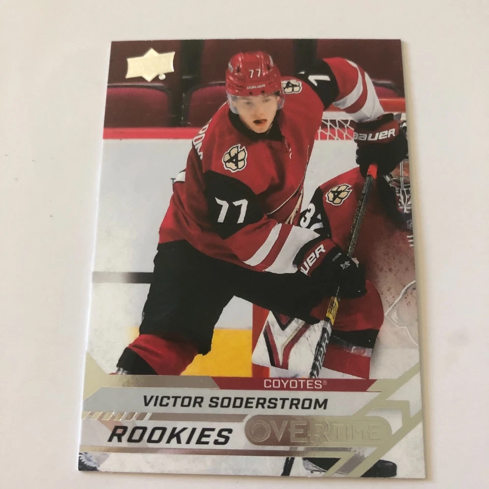 2020-21 Upper Deck Overtime Wave 2 #115 Rookies VICTOR SODERSTROM RC Coyotes - Image 1 of 2
