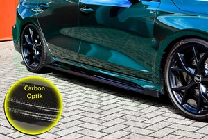 Seitenschweller mit Wings vorne aus ABS für Audi RS3 8Y Carbon Optik - Bild 1 von 3