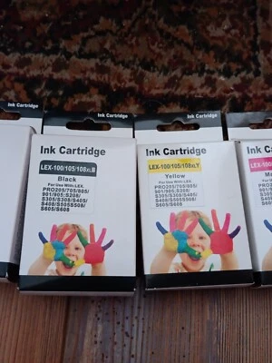 Lexmark 100 (2)Black Yellow Magenta Ink Cartridges Unopened 2016 - Image 1 of 4