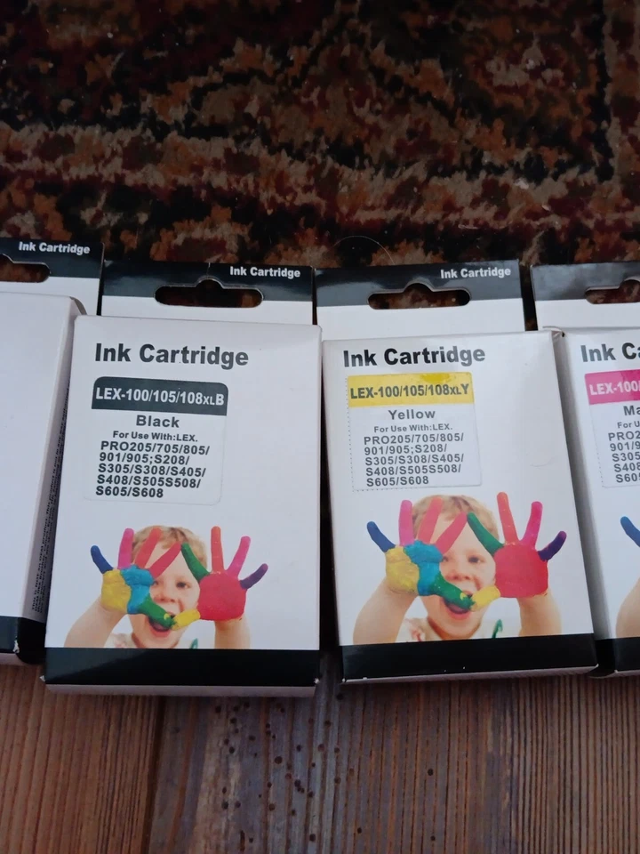 Lexmark 100 (2)Black Yellow Magenta Ink Cartridges Unopened 2016 - Image 1 of 4