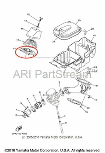 NEW OEM YAMAHA RAPTOR 125 AIR FILTER GUIDE HOLDER - Imagem 1 de 1
