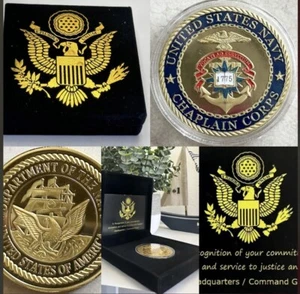 Moneda de desafío cuerpo de capellanes de la marina de EE. UU. USN/USMC EE. UU. - Imagen 1 de 7