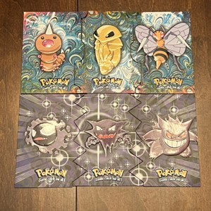 2000 Topps Pokemon TV Animation Series 3 Diecut Embossed Complete Set! Gengar!