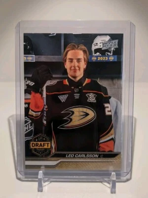 LEO CARLSSON 2023-24 Upper Deck Extended Series Draft Card #736 Anaheim 💎💎💎 - Image 1 of 2