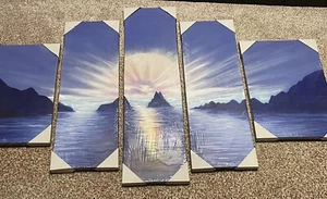 Sunrise 5 Panel  Wall Art - Picture 1 of 2