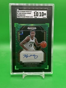 2022 Panini Prizm Draft Picks Keegan Murray Green Pulsar Auto /25 DP-KMU SGC 10 - Picture 1 of 2