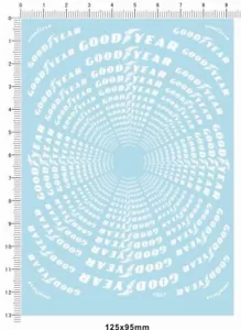 1/18 1/12 1/24 1/20 1/43 decals Goodyear good year (white) 1007 - Picture 1 of 1