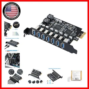 Expand Your Desktop with 7-Port PCIe USB 3.0 Expansion Card - Fast & Reliable - Picture 1 of 10