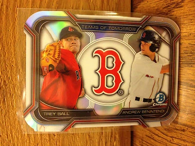 2015 BOWMAN CHROME ANDREW BENINTENDI TREY BALL RC CARD TEAMS OF TOMORROW DIE CUT - Image 1 of 2