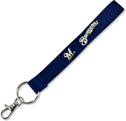 Milwaukee Brewers Wristlet Lanyard  MLB Keychain Key Chain FREE SHIPPING NEW Cover