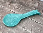 Turquoise Patterned Handle Spoon Rest, 27cm