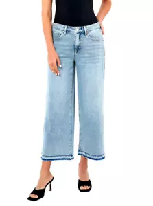 Edited by Remi Bader Women's Wide Leg Crop Jeans Size 14 Blue - Picture 1 of 10