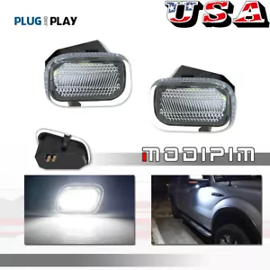 2PC White LED Tow Mirror Puddle Lights for Ford F-Series 150 250 350 450 2017-22 - Picture 1 of 10