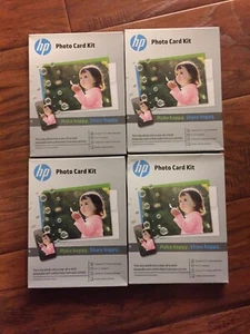 HP Photo Card Kit- 5 X 7 & 4 X 6 Glossy Paper & Envelops- 4 PACKS -NEW-FREE SHIP - Picture 1 of 4