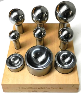 Stahl Kuppelstanze und Matrizen Set 6 Blechstanzen & 3 doppelseitige Kuppelstanzen - Bild 1 von 10
