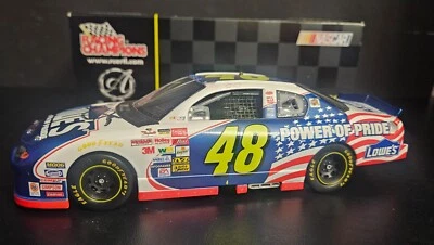 AUTOGRAPHED 1:24 2002 Jimmie Johnson #48 Power of Pride Chevy (RC) #004 of 999 - Image 1 of 4