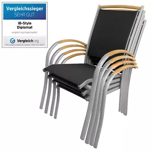 Stapelstühle Gartenstuhl Stuhl Gartenmöbel 6 Varianten Teak DIPLOMAT ib style® - Bild 1 von 7