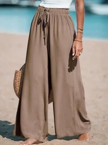 Brand New CUPSHE Women Summer Wide Leg Pants Casual Sizes S M L & XL - Picture 1 of 3