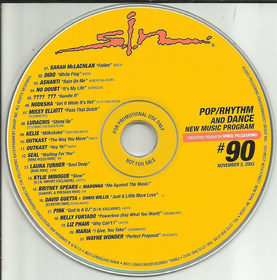 REMIXES PROMO CD BRITNEY SPEARS w/ MADONNA David Guetta KYLIE MINOGUE Seal DIDO  - Image 1 of 1