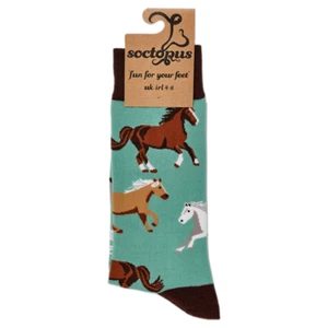 Horse Novelty Socks Gift/Present Lover Pony Club Gymkhana - Picture 1 of 3