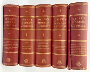 Osler's Modern Medicine It's Theory and Practice Volumes 1 3 4 5 6 1907-1909 - Picture 1 of 23