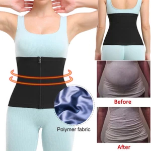 Women's Waist Trainer Body Shaper Waist Trimmer Slimming Belts Sauna Sweat Band - Picture 1 of 18