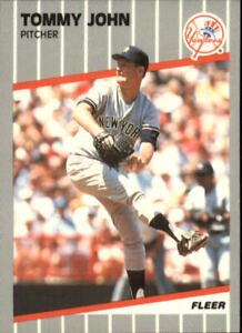1989 Fleer Baseball #255 Tommy John 