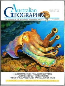 Australian Geographic Magazine #51 Julio-septiembre 1998 Cubierta Sepia, Póster de Gemas de Oz - Imagen 1 de 2