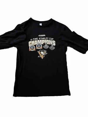 Camisa feminina vintage manga longa tamanho grande Pittsburgh Penguins NHL hóquei - Imagem 1 de 4