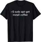 HOT! Sysadmin Sudo Apt-Get Install Coffee T-Shirt Size S-5XL