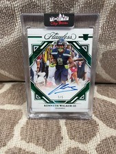2022 Flawless KENNETH WALKER III Rookie Frame Signatures EMERALD AUTO # 5/5