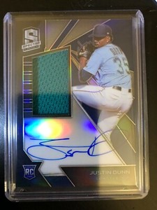 2020 Panini Chronicles Spectra JUSTIN DUNN PRIZM Auto /199 RPA RC SILVER MARINER
