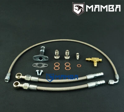MAMBA Universal Turbo Oil & Water Line Kit TD05 TD06 16G 18G 20G T518Z T618Z - Image 1 of 4