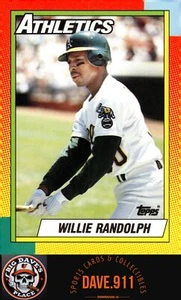 Willie Randolph 1990 Topps Traded #100T Oakland Athletics - Picture 1 of 2