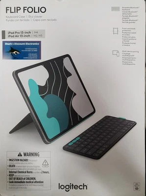 Logitech Flip Folio Keyboard Case for iPad Pro 13" (M4), iPad Air 13" (M2 & M3) - Image 1 of 3