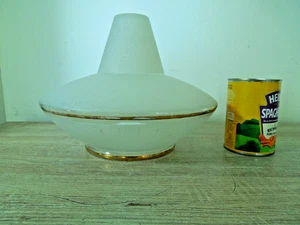 VINTAGE RETRO MID CENTURY PENDANT CEILING LIGHT GLASS LAMP SHADE 1950/60'S VGC - Picture 1 of 20