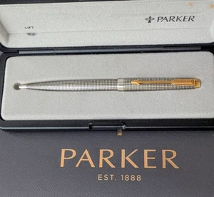PARKER 75 Sizzle Sterling Silver Ballpoint Pen,Made in France limited From JAPAN - Picture 1 of 12