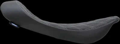 DS Black Silver Double Diamond Low Solo Seat for Harley Road King 97-07 - Image 1 of 4