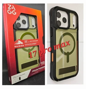 Zagg Rainier Snap iPhone 17 Pro Max Rugged Phone Case with Stand - Picture 1 of 5