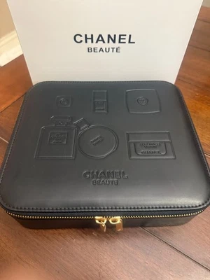 CHANEL Beaute Large Black Cosmetic Hard Case- Jewelry Box - Travel Case - Image 1 of 4