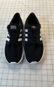 Women's Adidas Cloudfoam QT Racer Core Black White Sneakers Shoes, Size 9 - Picture 1 of 6