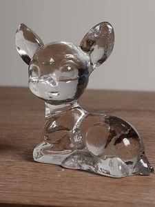 Figura vintage de cervatillo de ciervo de vidrio Goebel 1979 | Decoración de vidrio vintage para el hogar - Imagen 1 de 4